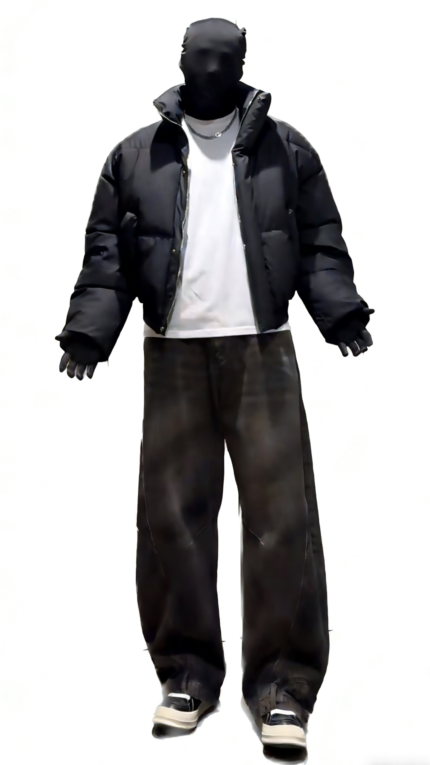 OVERSIZED PUFFER JACKET-STAND COLLAR STREETWEAR QUILTED COAT EHW5006