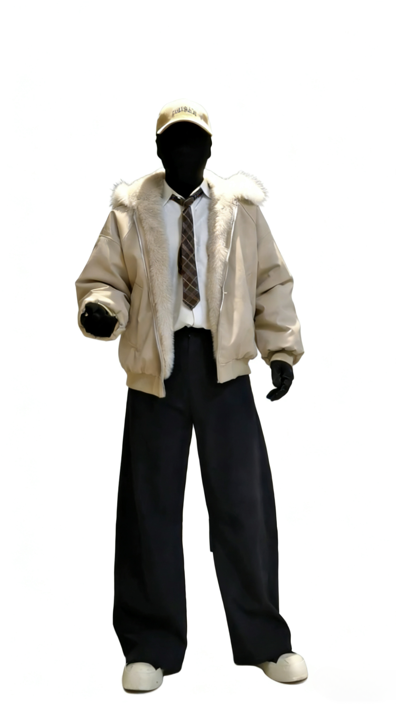 UNISEX FAUX FUR HOODED SUEDE JACKET - STREETWEAR ZIP COAT EHW5028