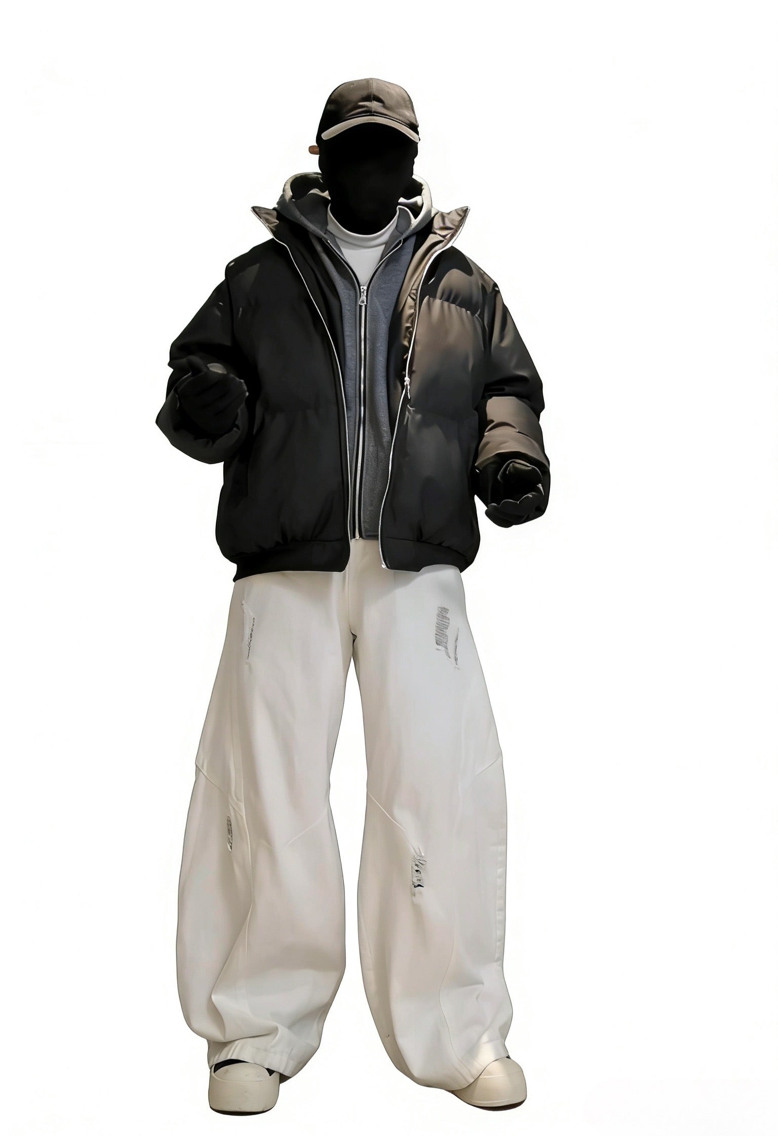 OVERSIZED TWO-IN-ONE STYLE BOMBER JACKET EHW5030