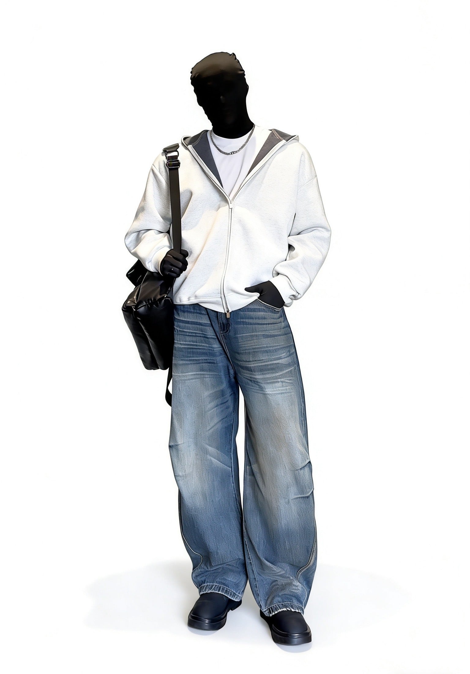 CONTRAST HOOD ZIP-UP JACKET EHW5047