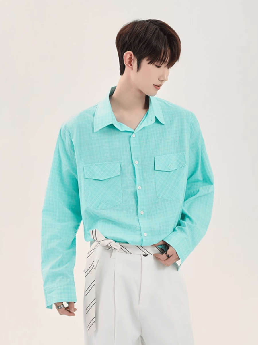 [CUIBUJU] 한국산 면셔츠 st2836