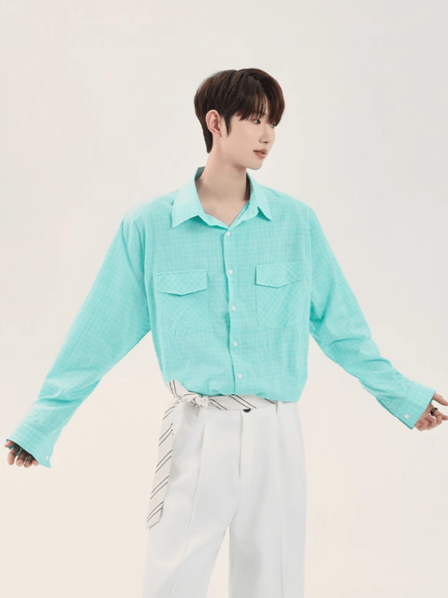 [CUIBUJU] 한국산 면셔츠 st2836