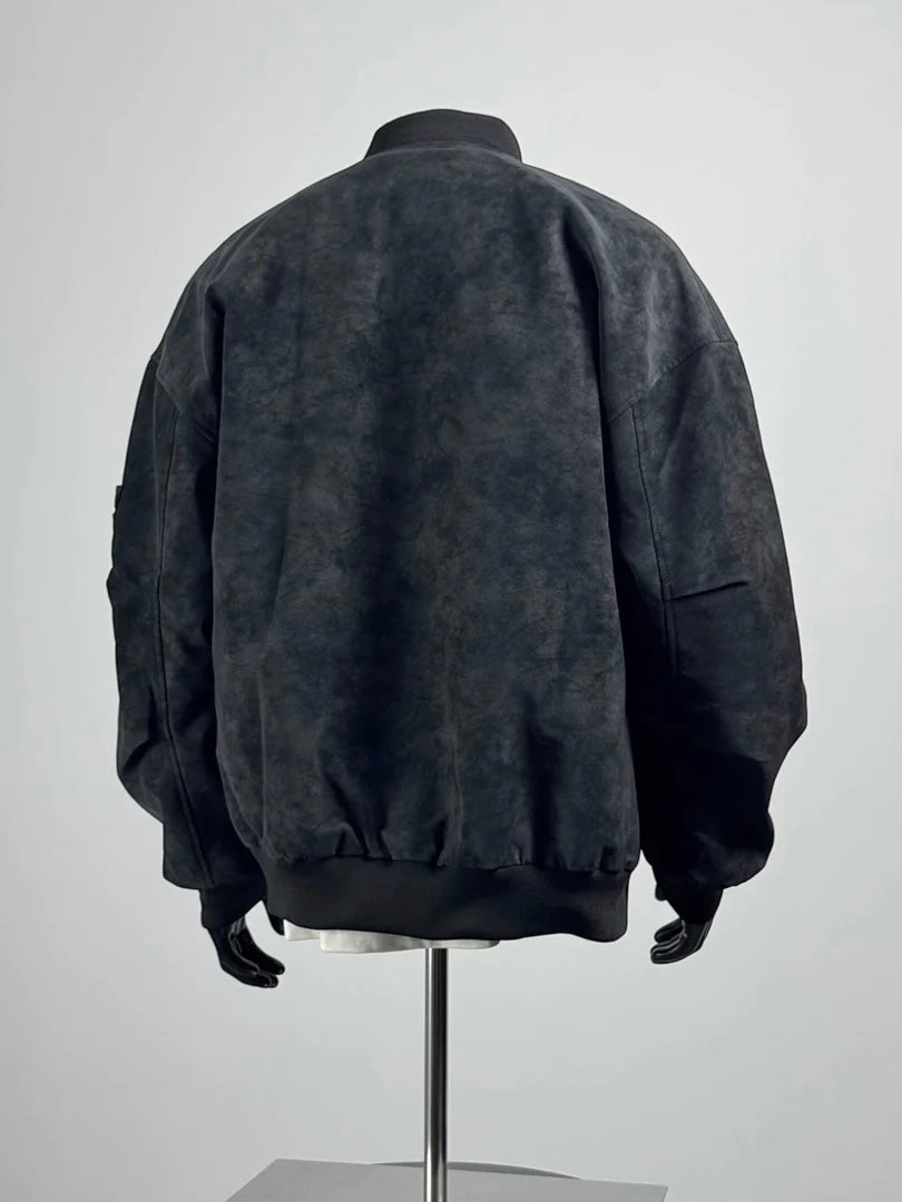 [TANCCHUI] LOOSE STAND-COLLAR MOTO JACKET st5038