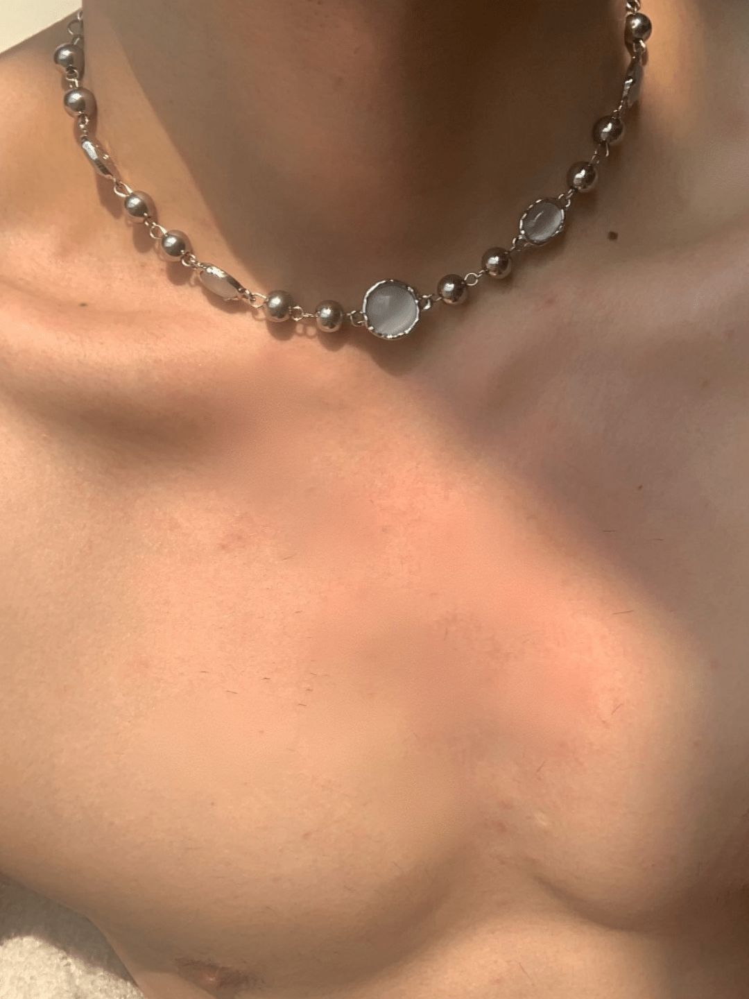 Silberne Halskette mit schlichtem Design, ST2296