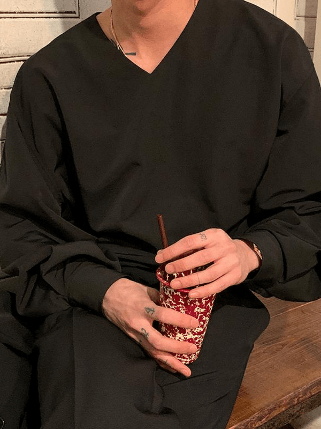 [MRCYC] 브이넥 심플 셔츠 st1039