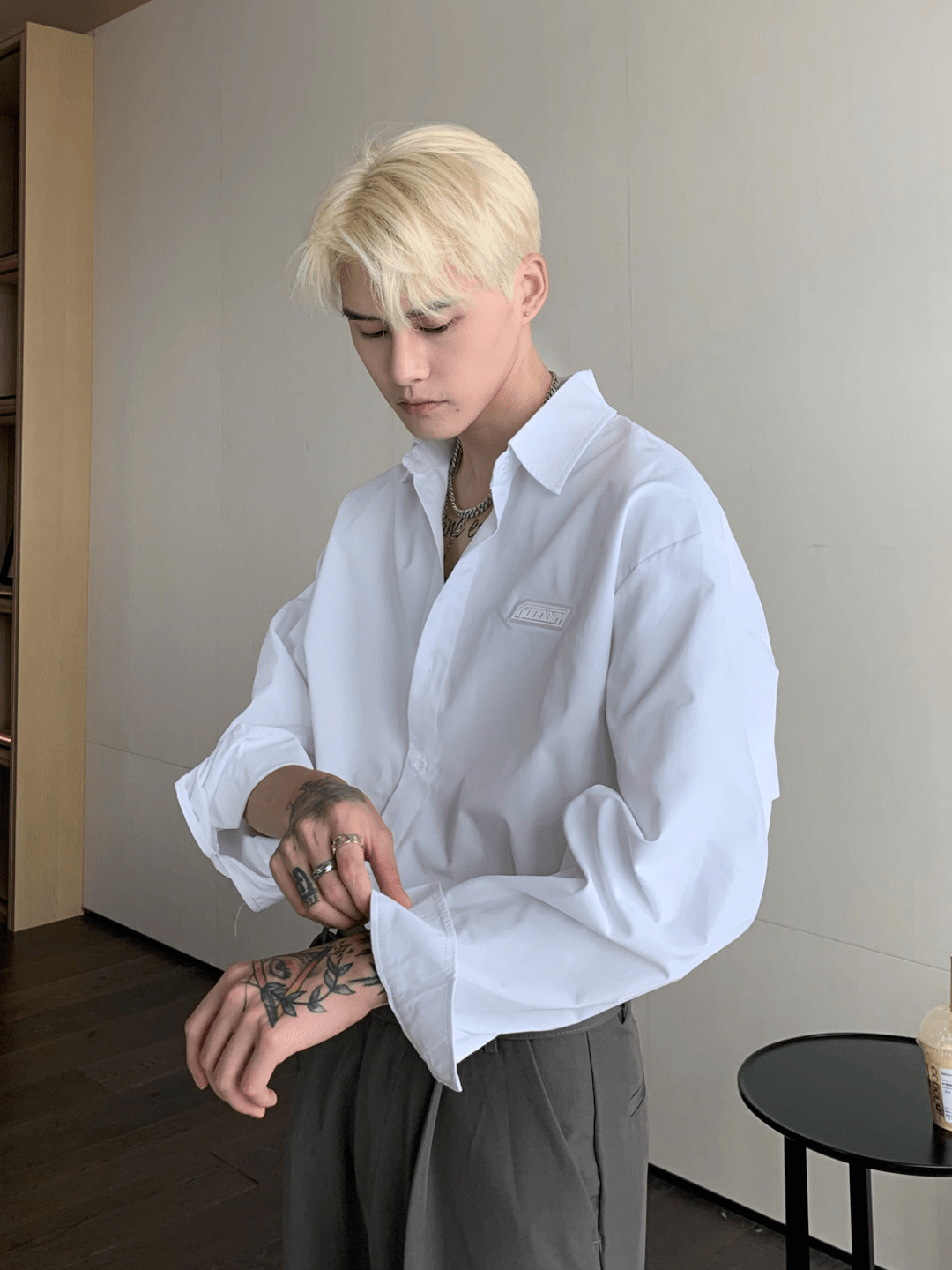 [CUIBUJU] Korean loose oversize casual shirt st2063