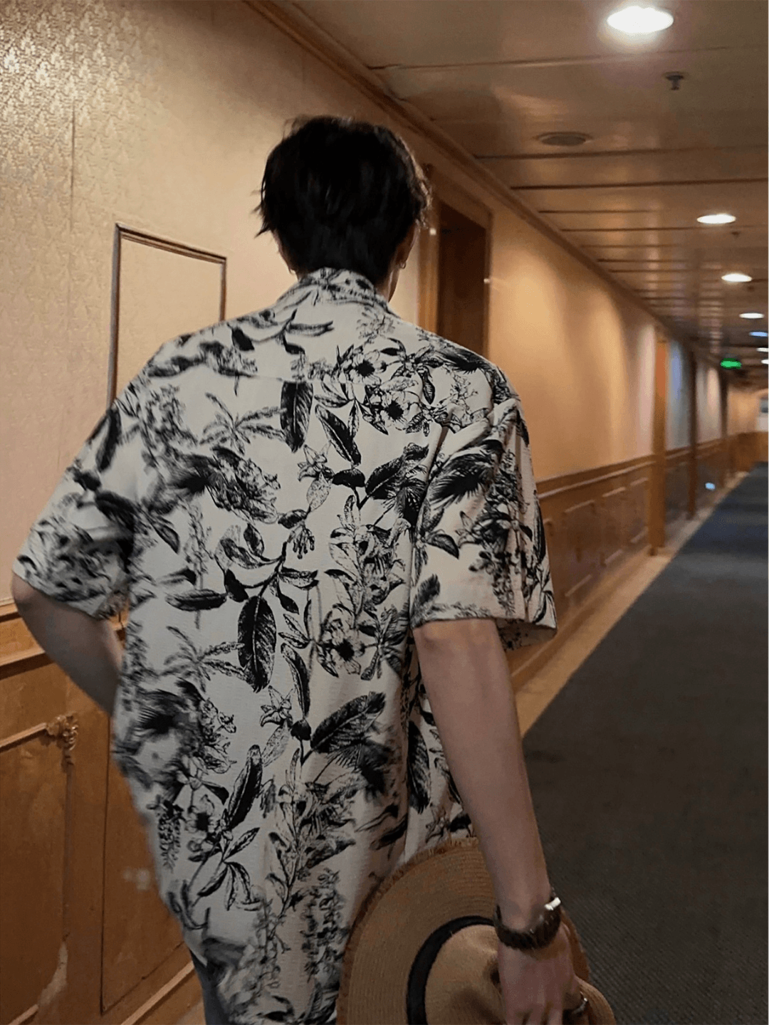 [JM HOMME] Tide Printed Short-sleeved Shirt st1747