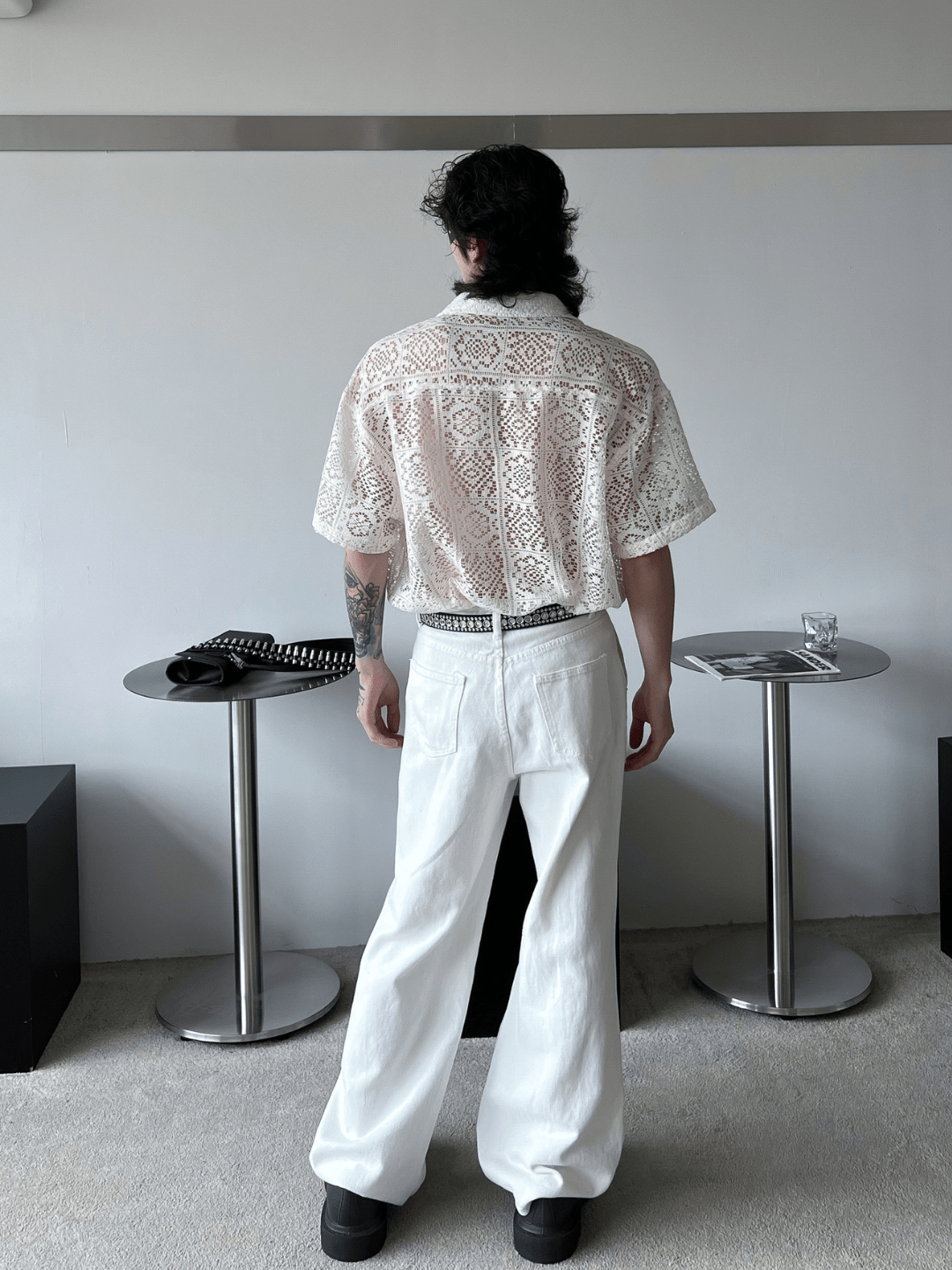 hollow design sense loose shirts st1791