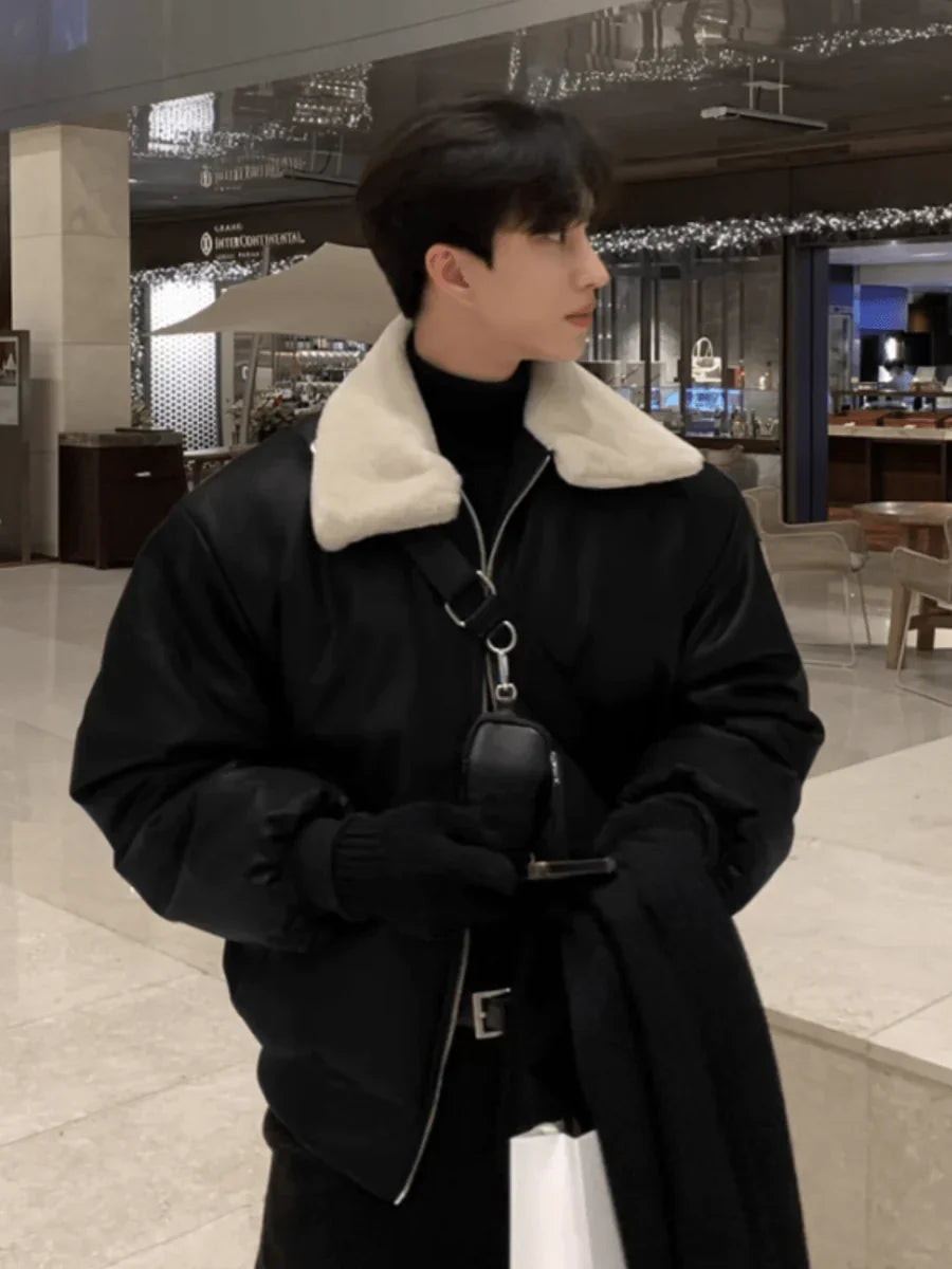 KOREAN LAMB WOOL COTTON COAT JACKET ST1053