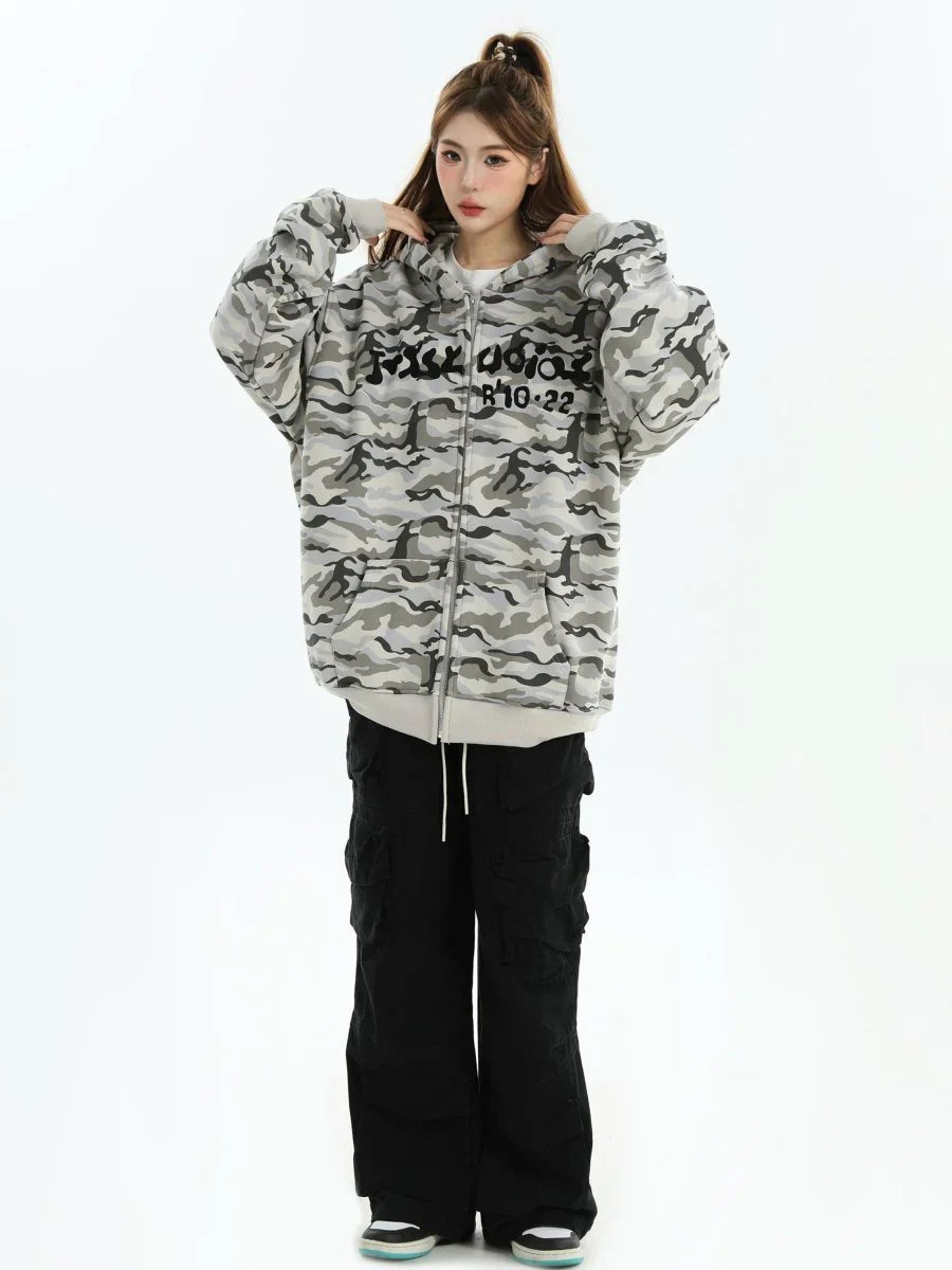 [INSstudios] FULL PRINT CAMOUFLAGE JACKET ST1251
