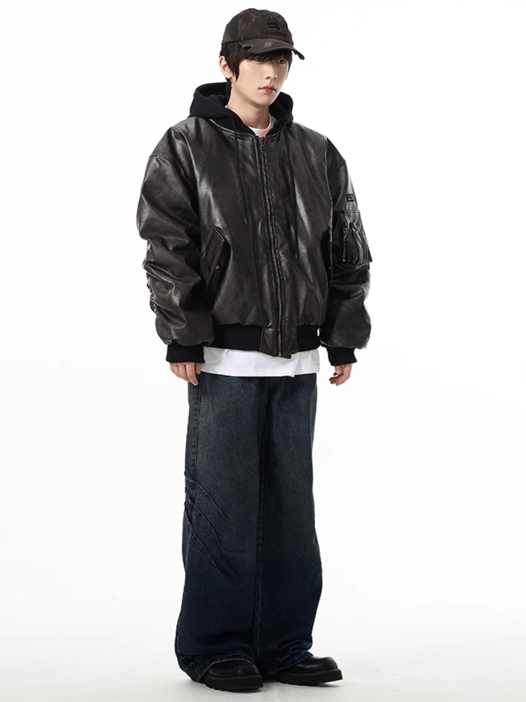 [motherfucker] American flight jacket leather jacket st1774