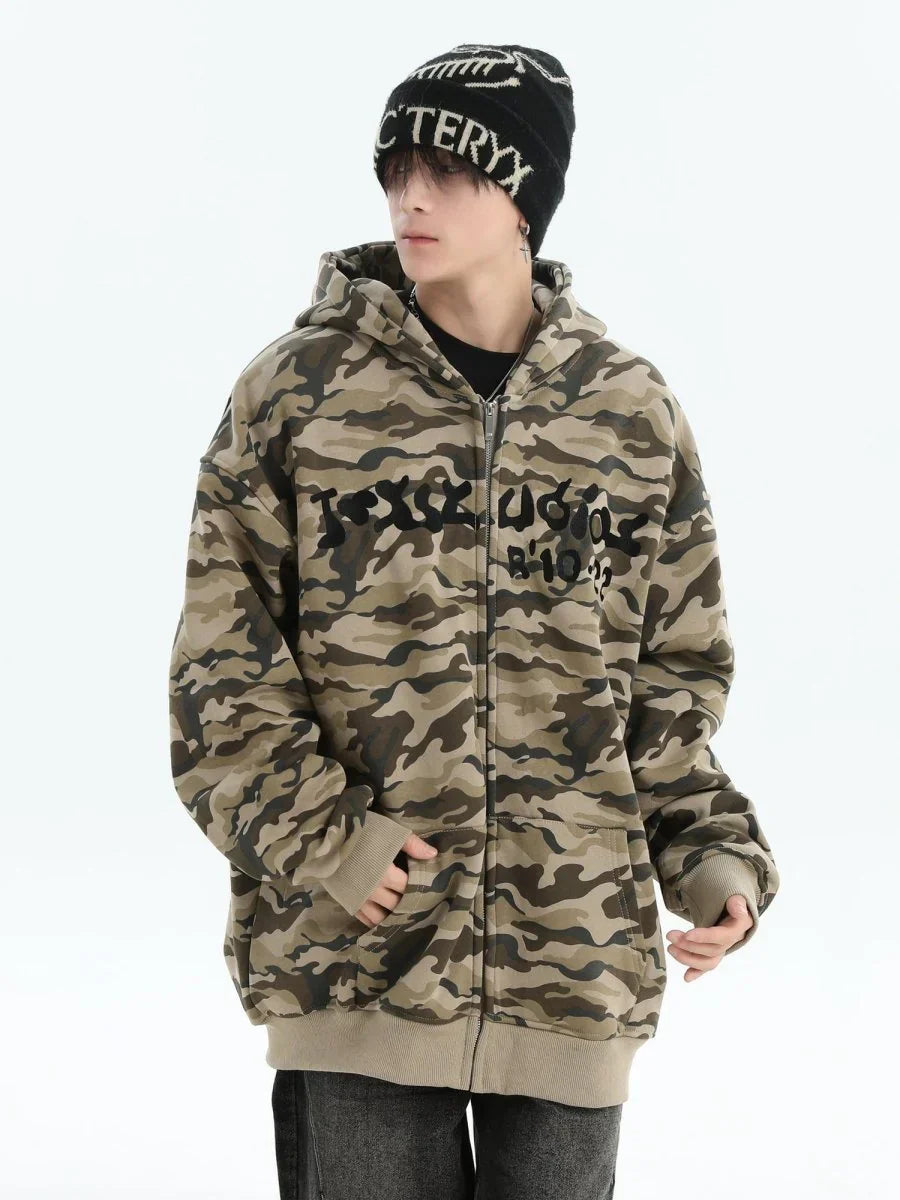 [INSstudios] FULL PRINT CAMOUFLAGE JACKET ST1251