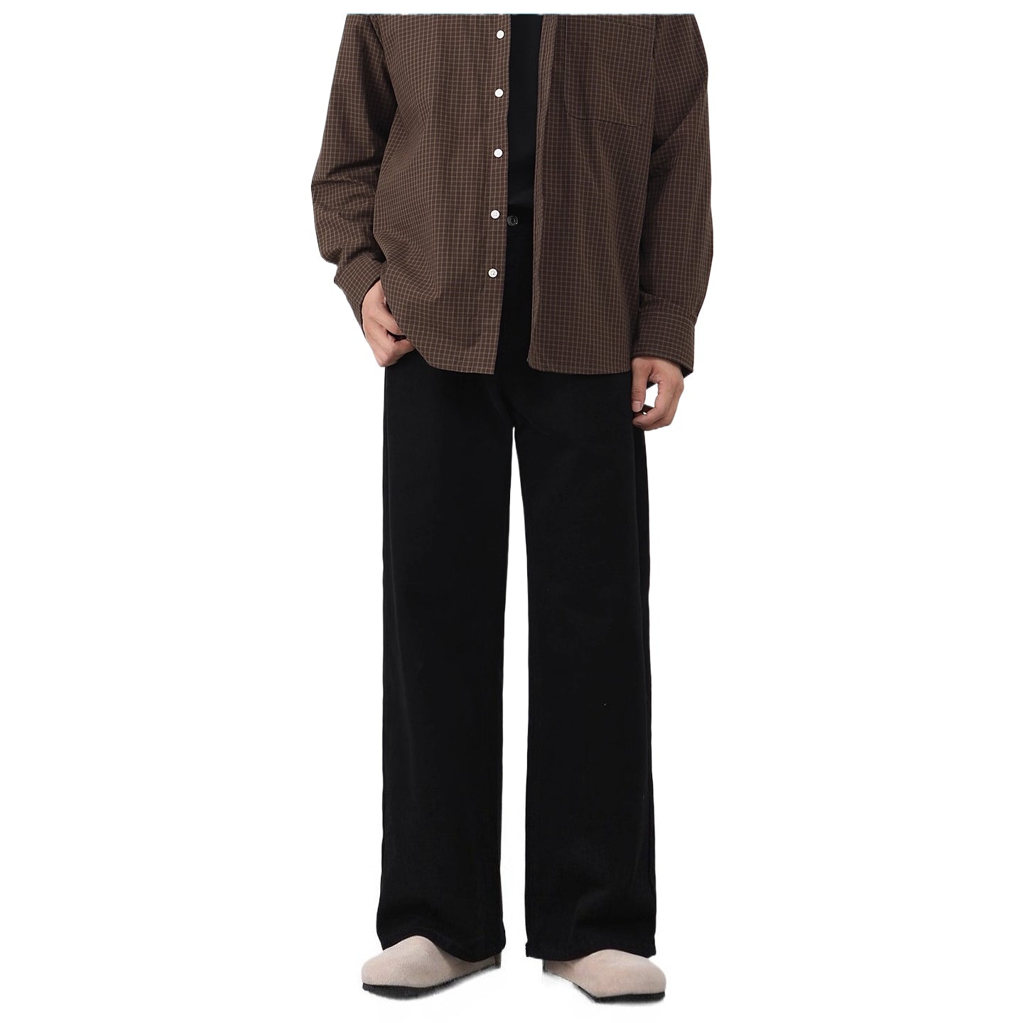 Black Jeans Men's Straight Casual Pants SIN0947