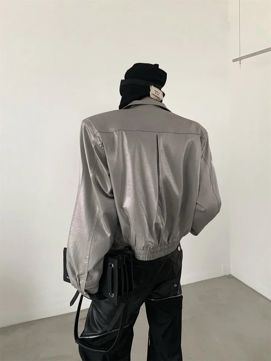 [AUTUMNWIND] 숄더패드 실루엣 라펠 숏 재킷 ST517 