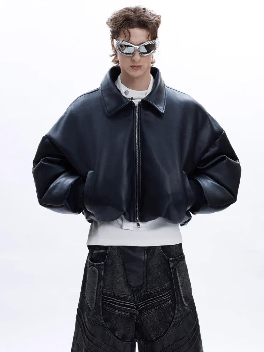 [CULTUREE] COTTON LEATHER JACKET ST1186