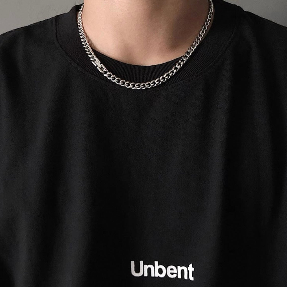 [STEP BL_CK] 티타늄 스틸 쿠반 링크 목걸이 st5059