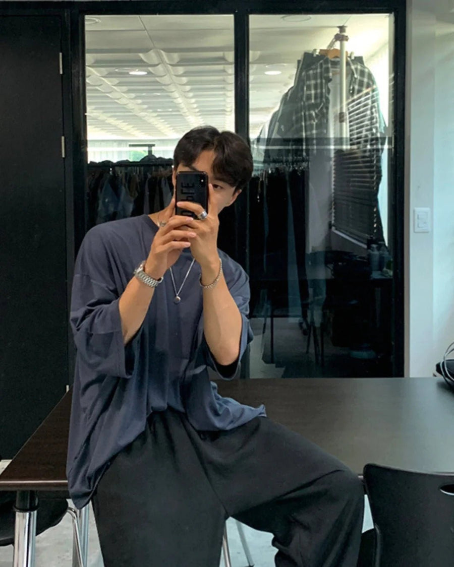 [MRCYC] 면 소재 루즈핏 라운드넥 반팔 티셔츠 ST1054 