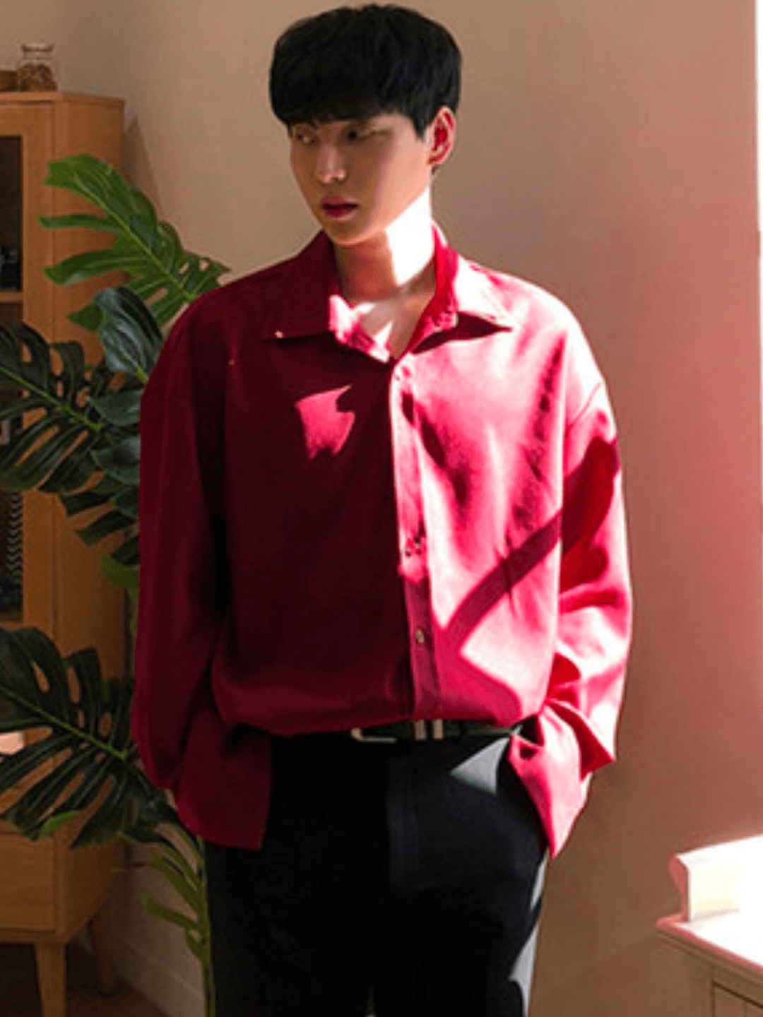 [DAVID&ME] Handsome Ice Silk Shirt st1197