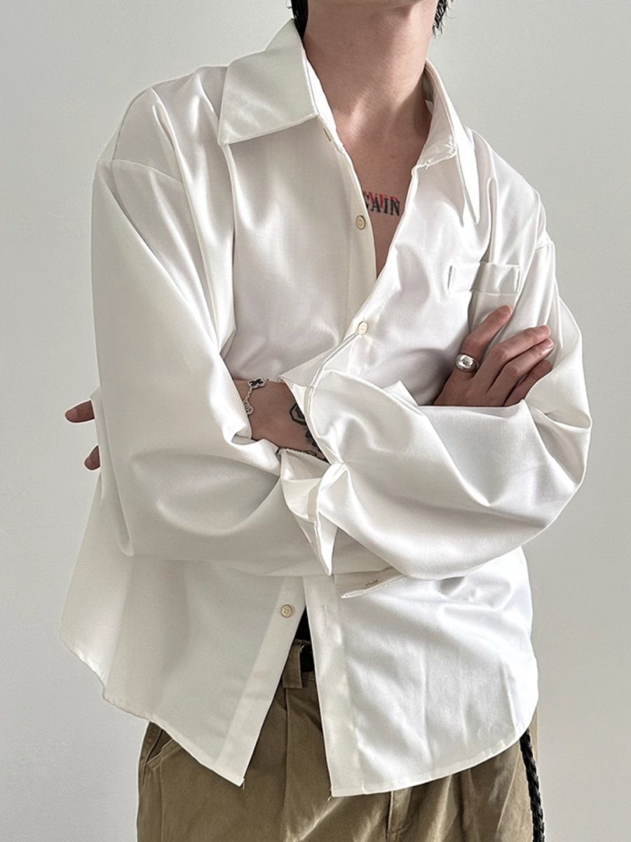 [GENESISBOY] short long-sleeved shirt st2341