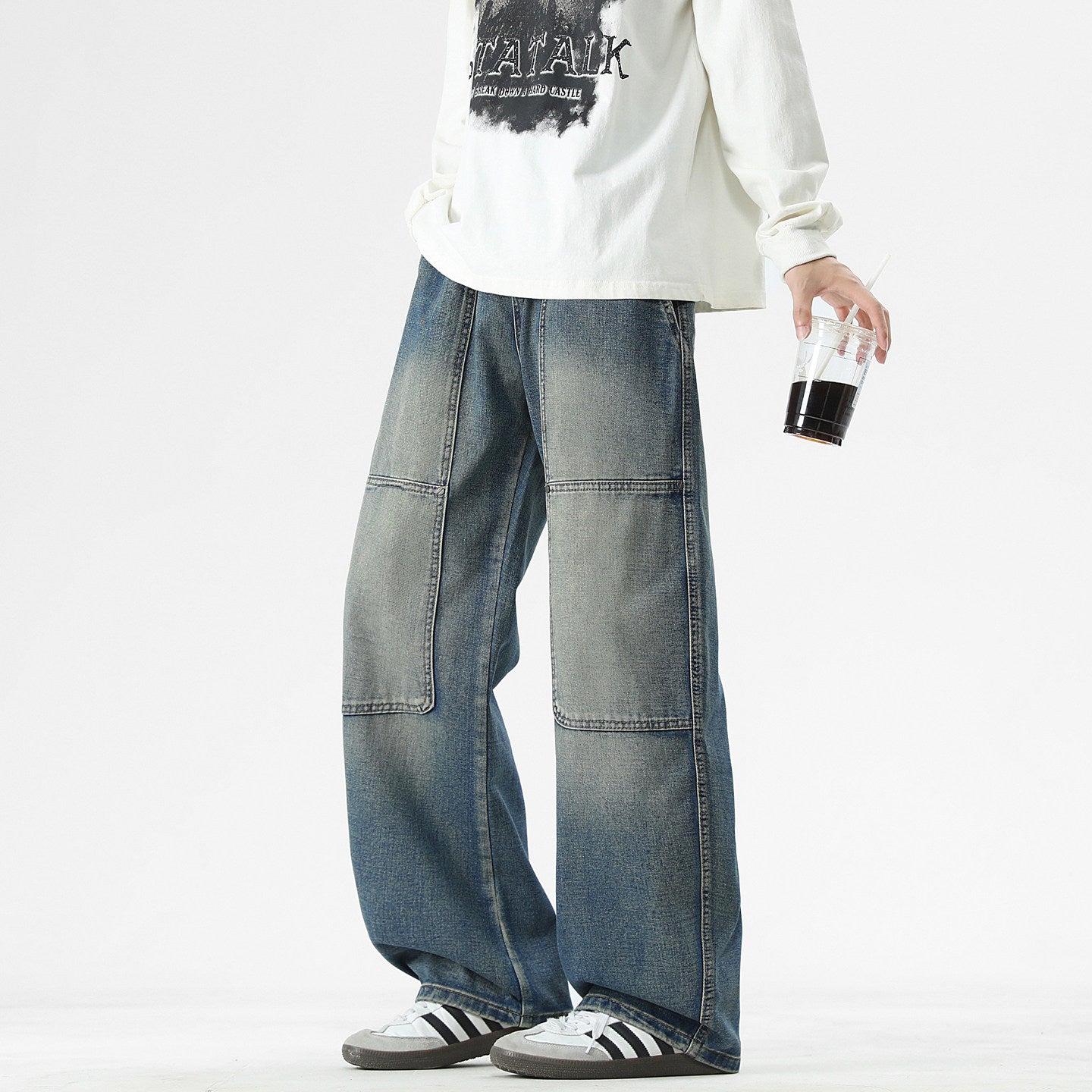 빈티지 리벳 작업용 청바지 EHK6004 