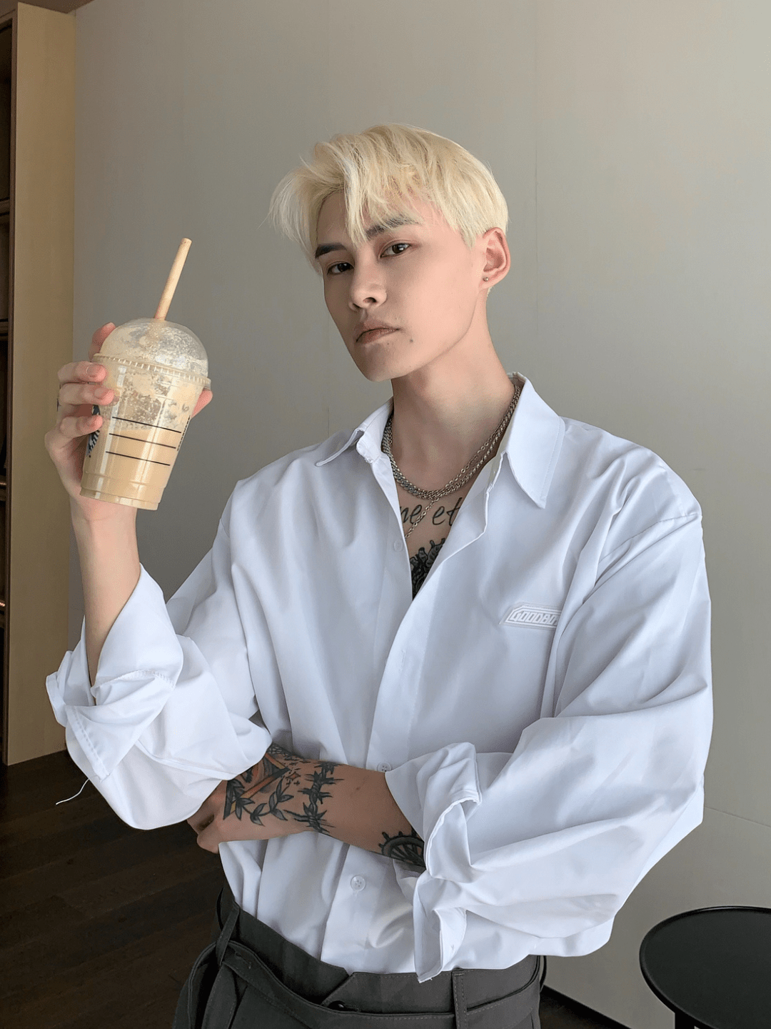 [CUIBUJU] Korean loose oversize casual shirt st2063