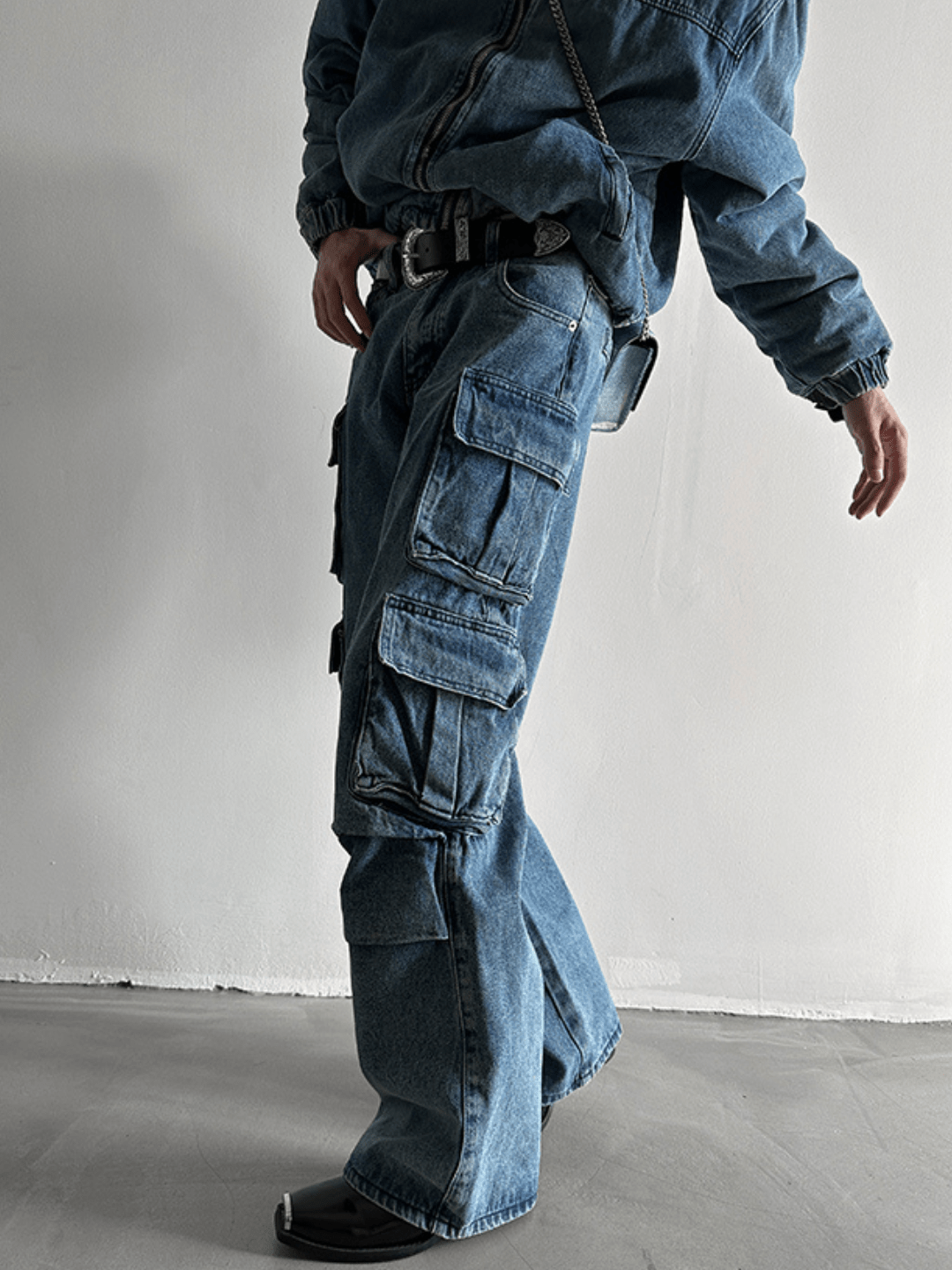 [GENESISBOY] Heavy Wash Multi-Pocket Jeans st1983