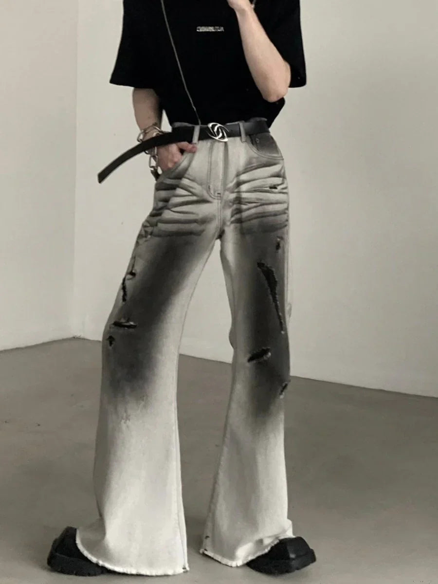 [AUTUMNWIND] 블랙 앤 화이트 진 ST952 