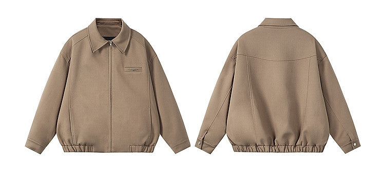 AMERICAN PILOT JACKET CASUAL OVERSIZED ZIP-UP COAT EHW5007