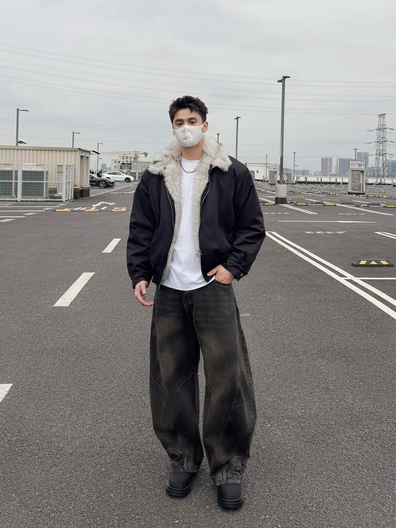 울프 킹 퍼 칼라 해링턴 재킷 EHW5002 