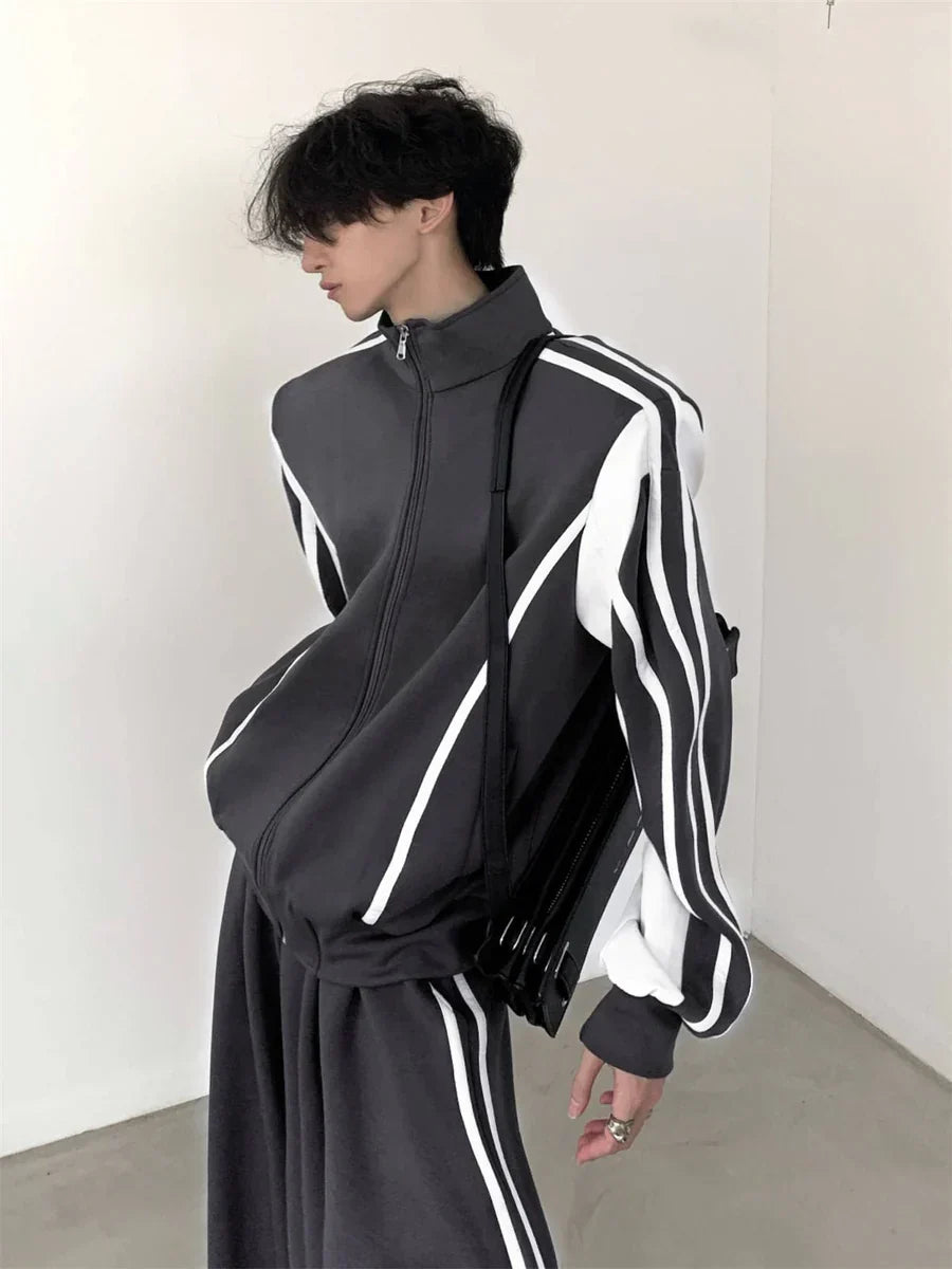 [가을바람] 캐주얼 스트라이프 수트 