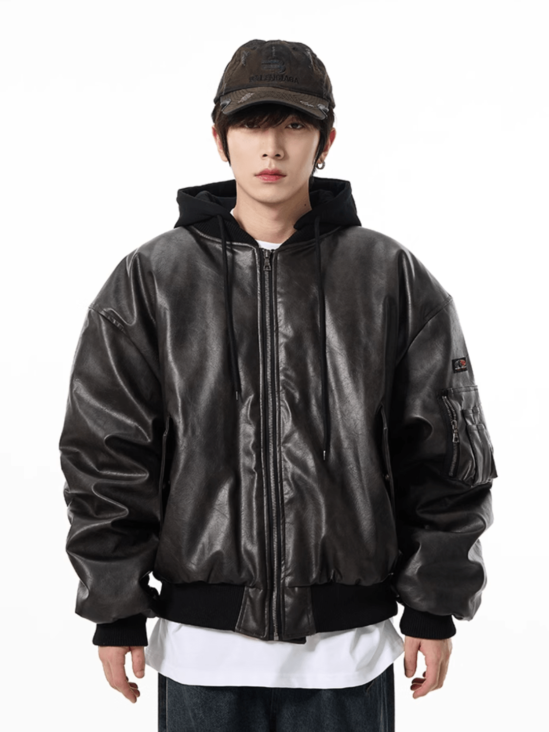 [motherfucker] American flight jacket leather jacket st1774