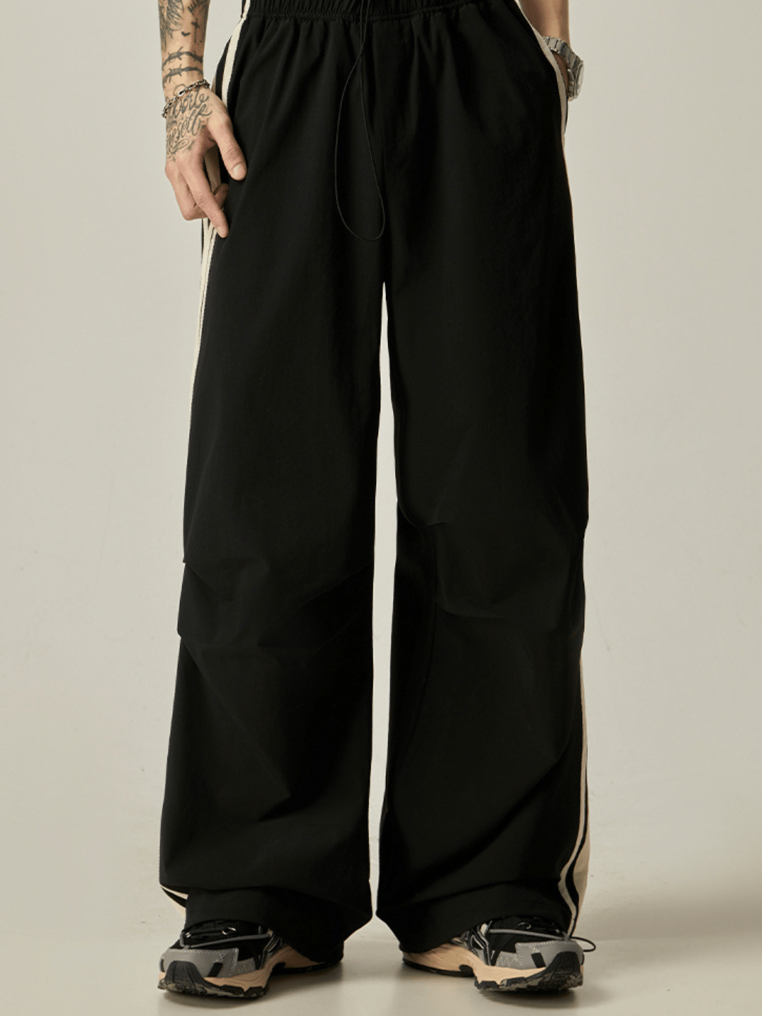 Striped loose wide-leg casual pants st2237
