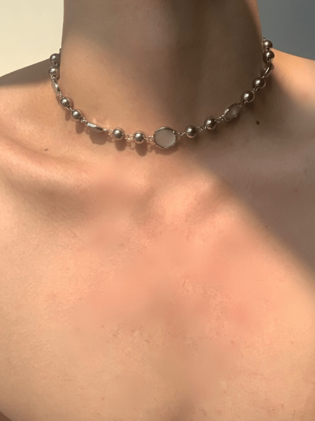 Silberne Halskette mit schlichtem Design, ST2296