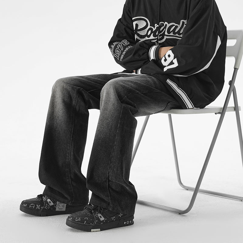 워싱 처리된 드레이프 스트레이트 진 EHK6002 