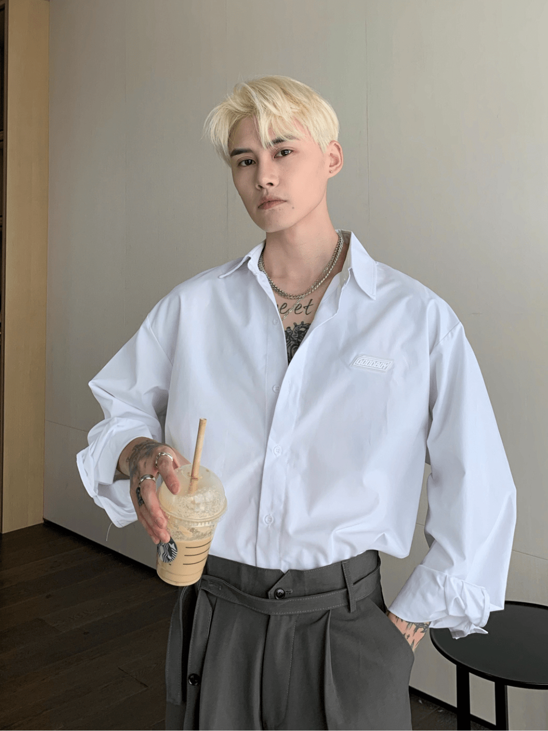 [CUIBUJU] Korean loose oversize casual shirt st2063