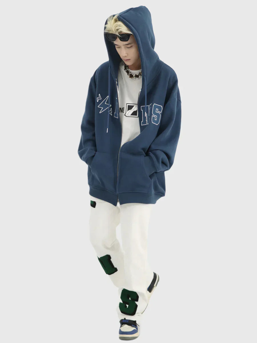 [INSstudios] BIG LOGO ZIPPER JACKET ST556