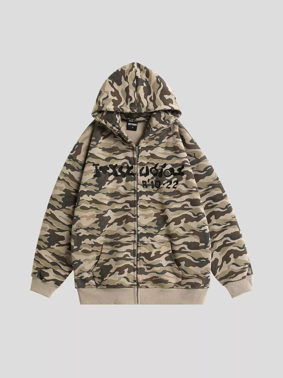 [INSstudios] FULL PRINT CAMOUFLAGE JACKET ST1251