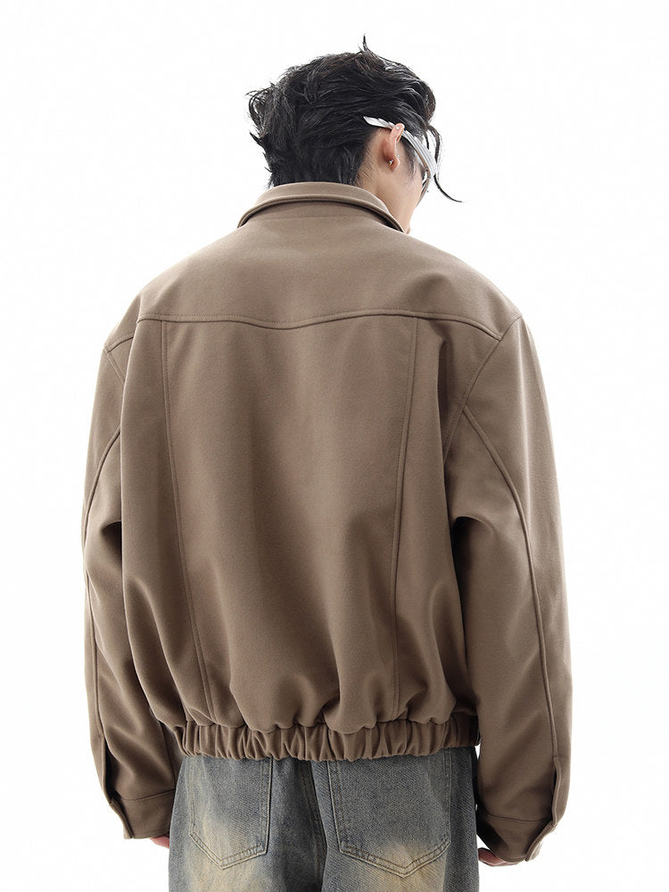 AMERICAN PILOT JACKET CASUAL OVERSIZED ZIP-UP COAT EHW5007