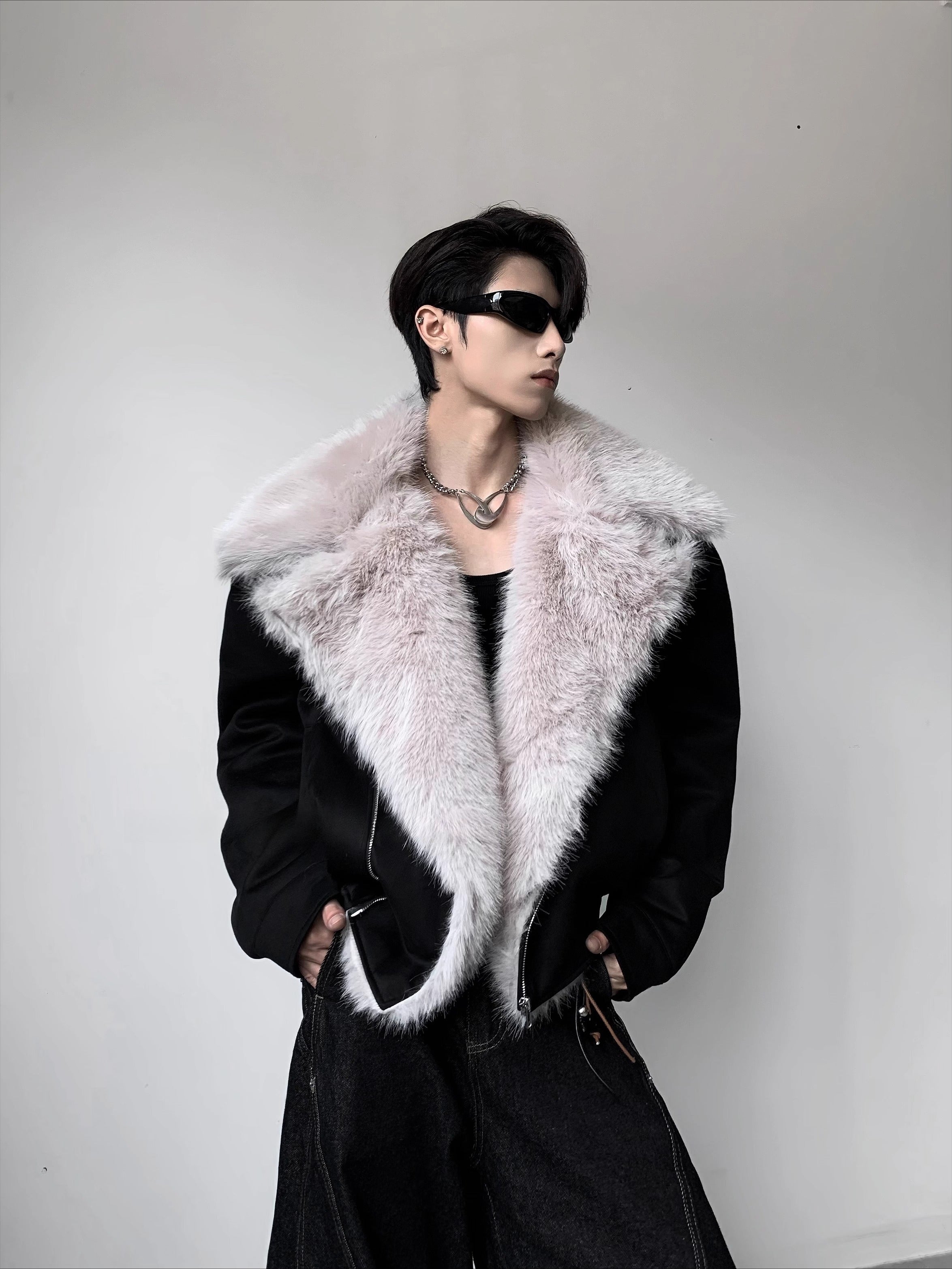 가볍고 고급스러운 두툼한 겨울용 빅 퍼 칼라 시트 마운틴 카빙 재킷, 남성용 고급 패딩 코튼 클린핏 면 의류