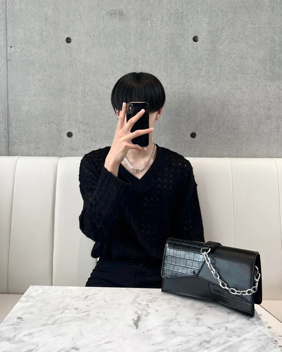 Halskette und Armband aus Stahlkette ST1072 