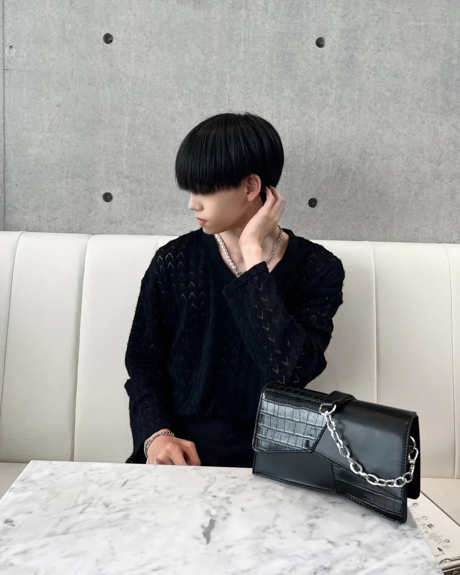 Halskette und Armband aus Stahlkette ST1072 