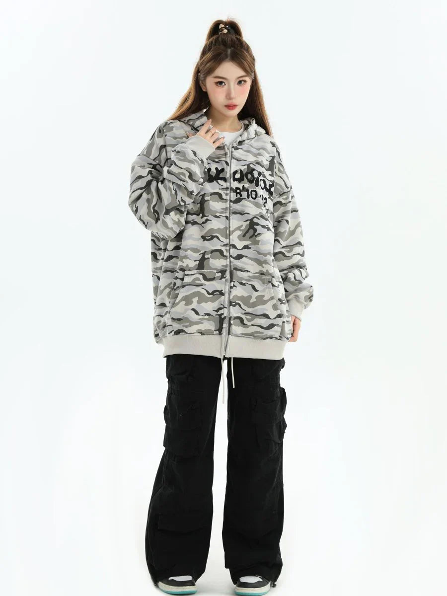 [INSstudios] FULL PRINT CAMOUFLAGE JACKET ST1251