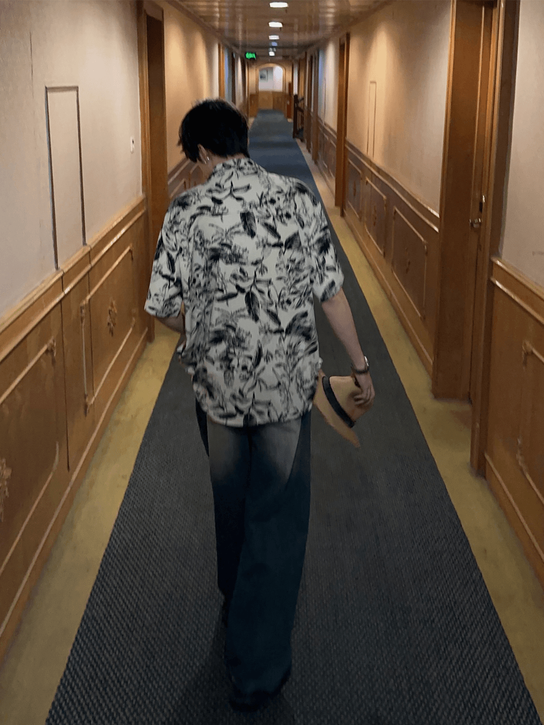 [JM HOMME] Tide Printed Short-sleeved Shirt st1747