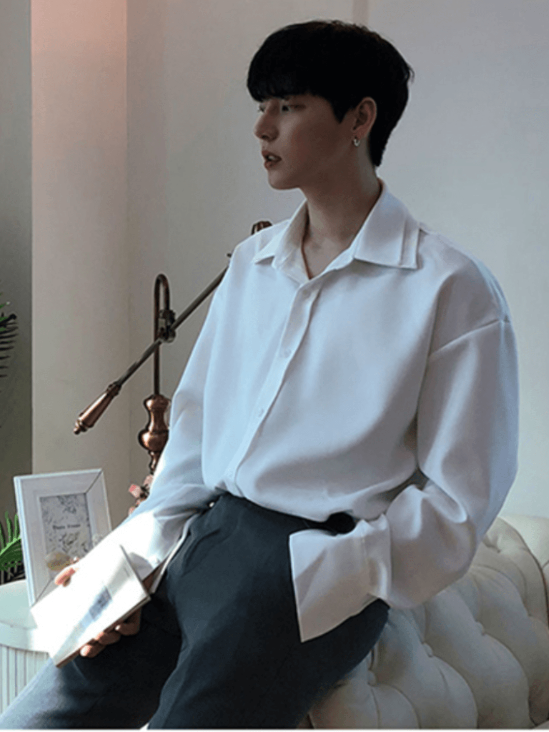 [DAVID&ME] Handsome Ice Silk Shirt st1197