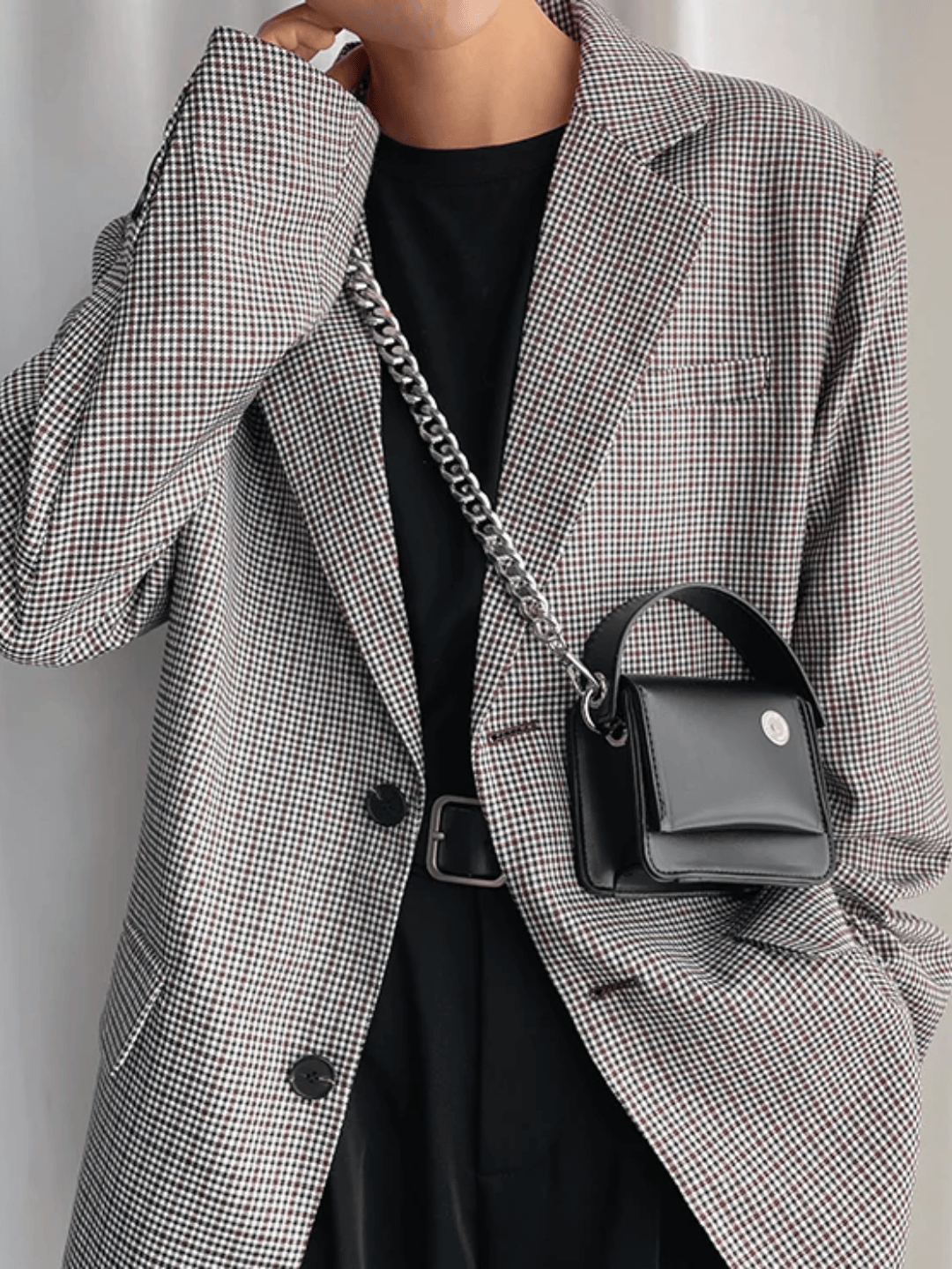 Chain small leather bag st1528