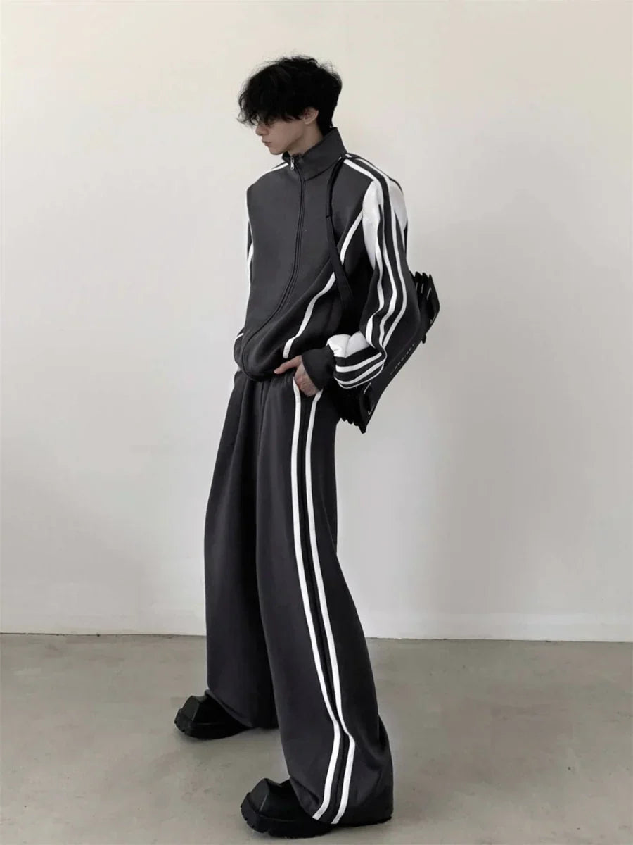 [가을바람] 캐주얼 스트라이프 수트 