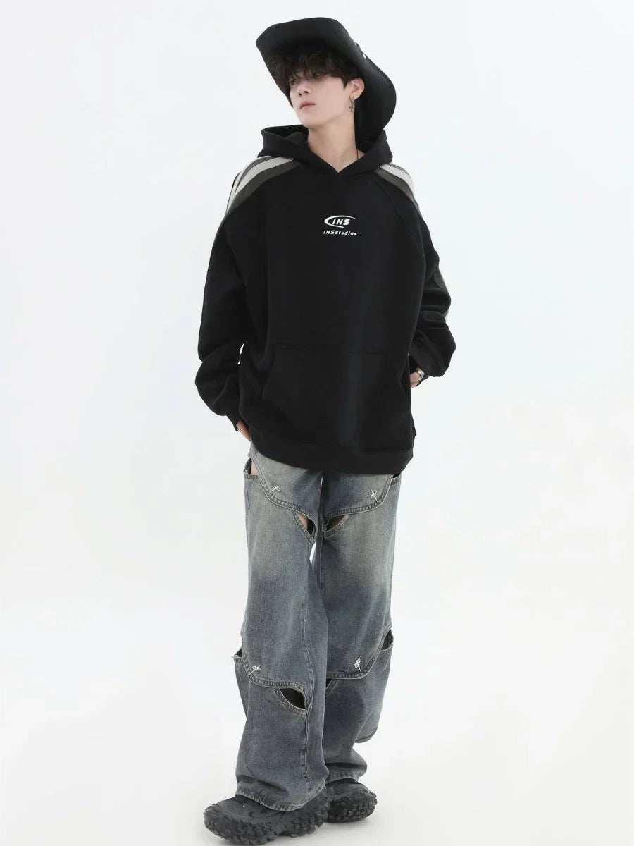 [INSstudios] METAL HOLE BREAKING JEANS ST1231