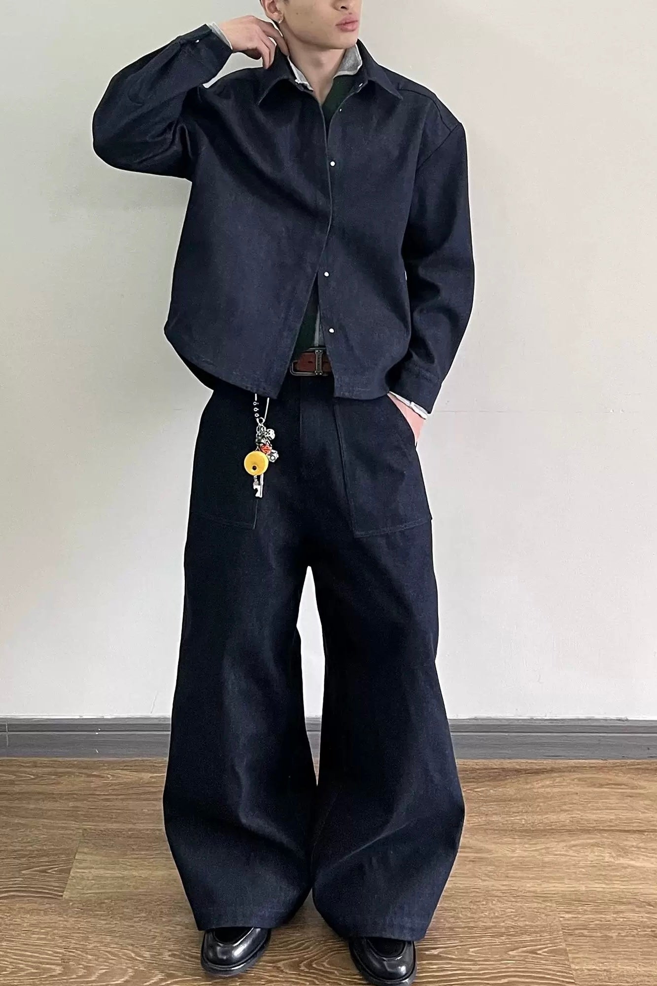 [플랫룸] 13온스 생지 데님 스트럭처드 셔츠 재킷 ST2052 