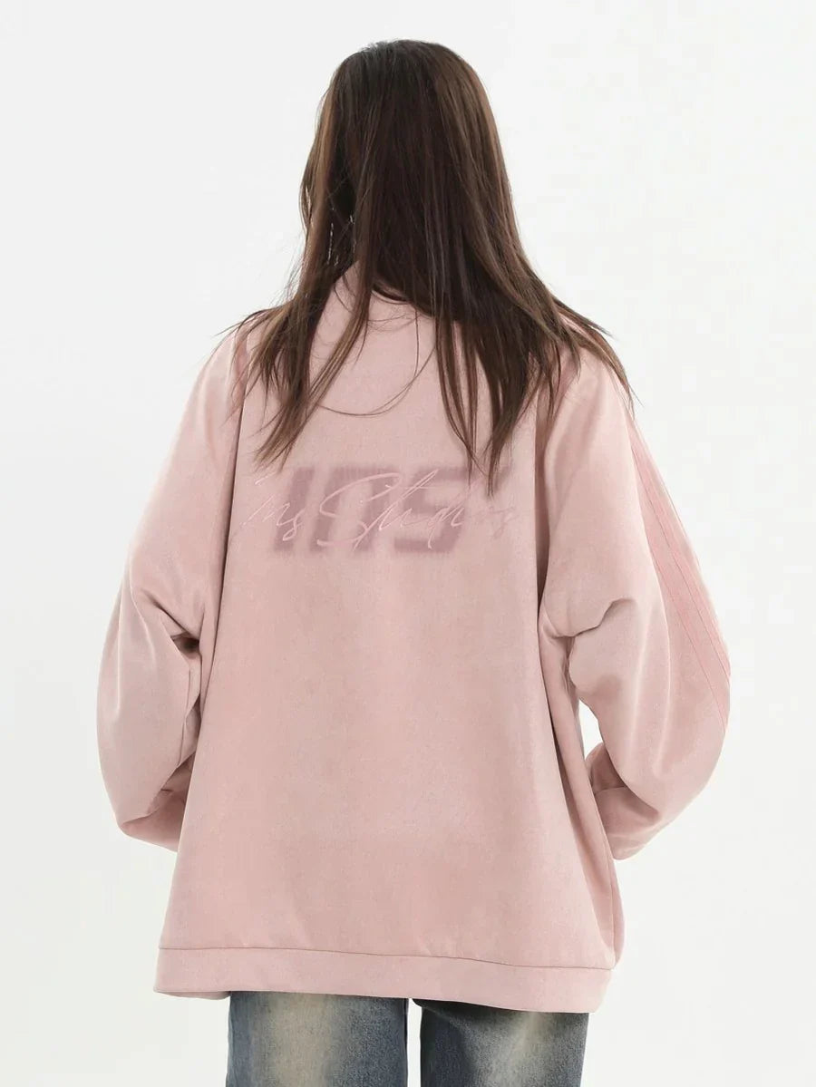 [INSstudios] STRIPED CASUAL ZIPPER JACKET ST1196