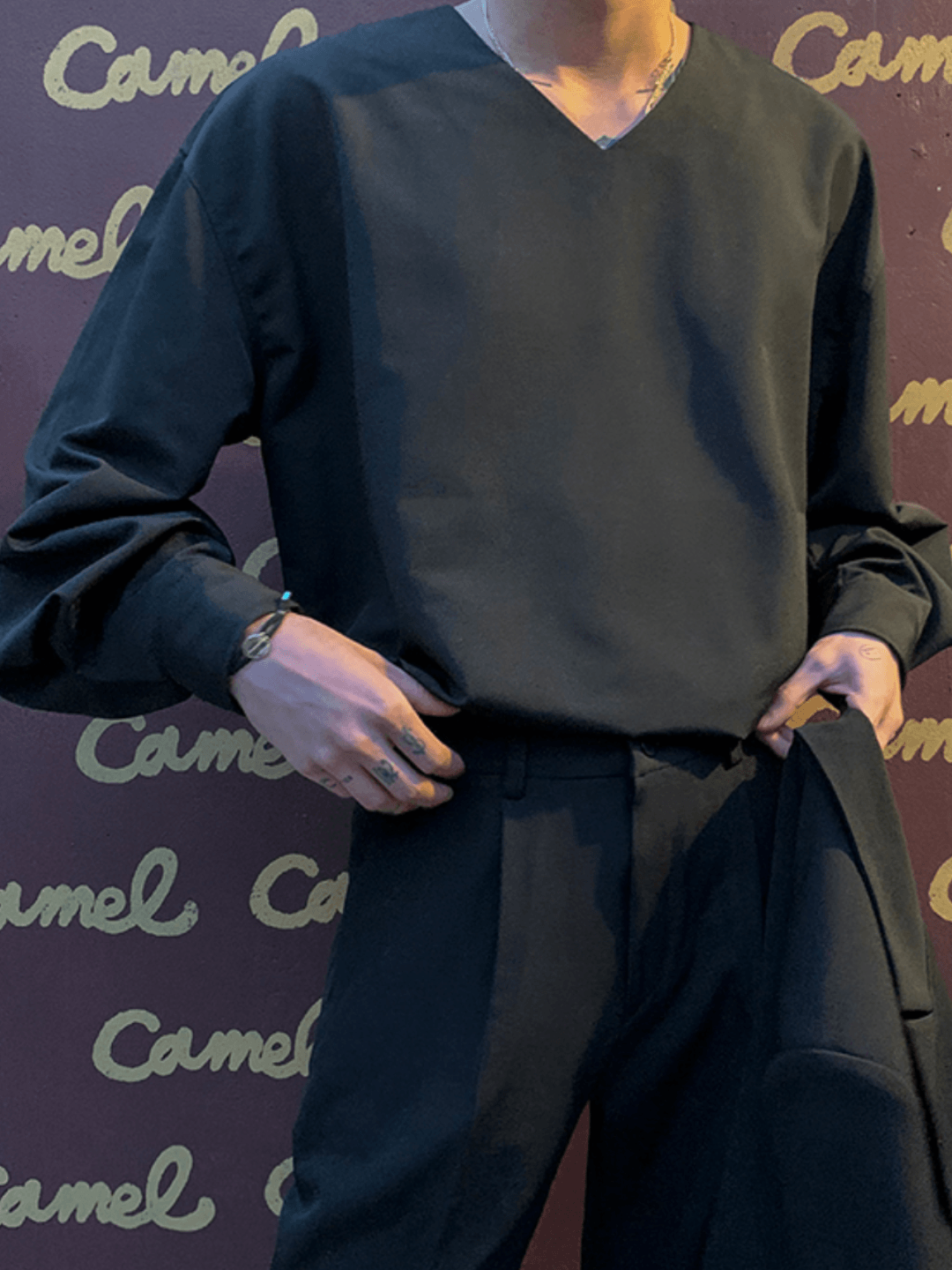 [MRCYC] 브이넥 심플 셔츠 st1039